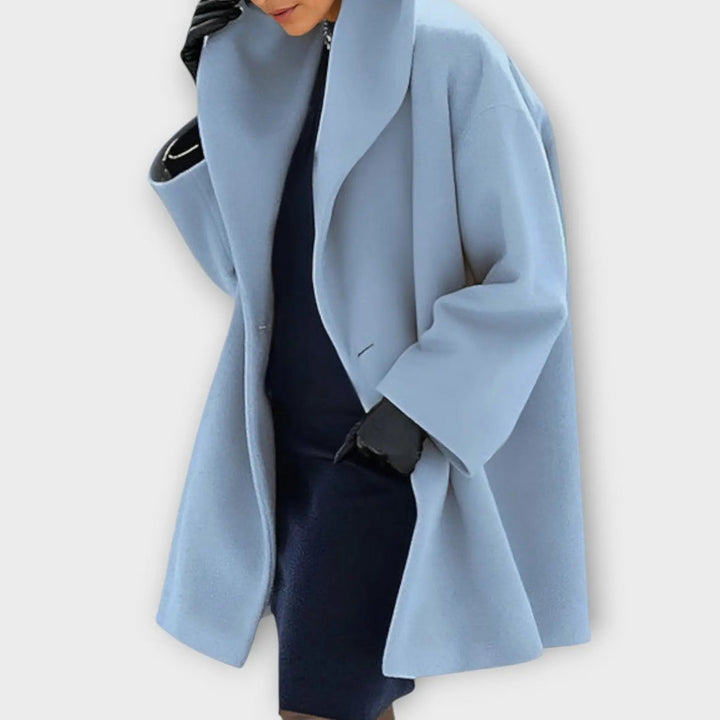 Juliette | Women's Wrap Coat with Draped Collar