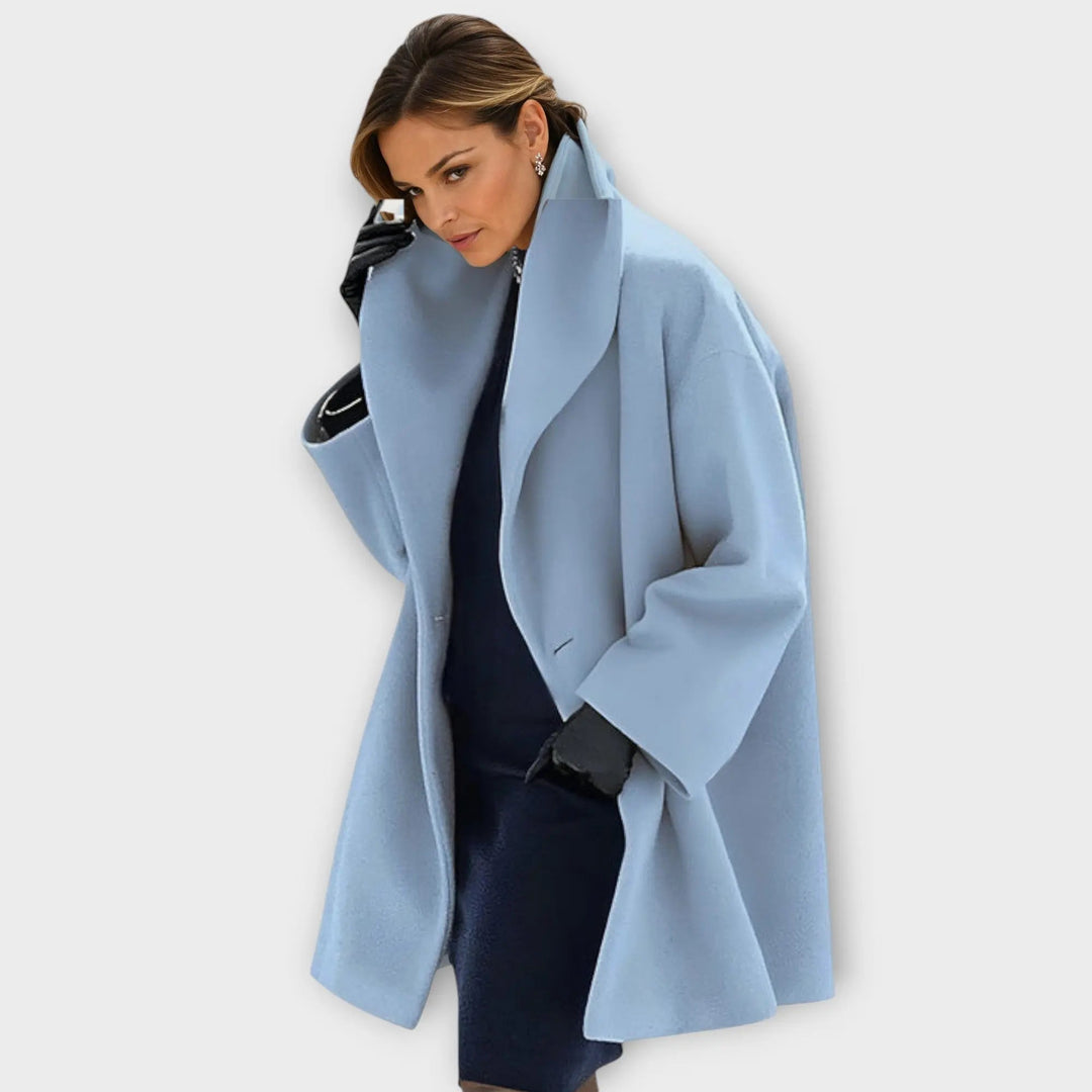 Juliette | Women's Wrap Coat with Draped Collar