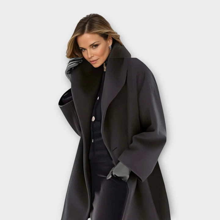 Juliette | Women's Wrap Coat with Draped Collar