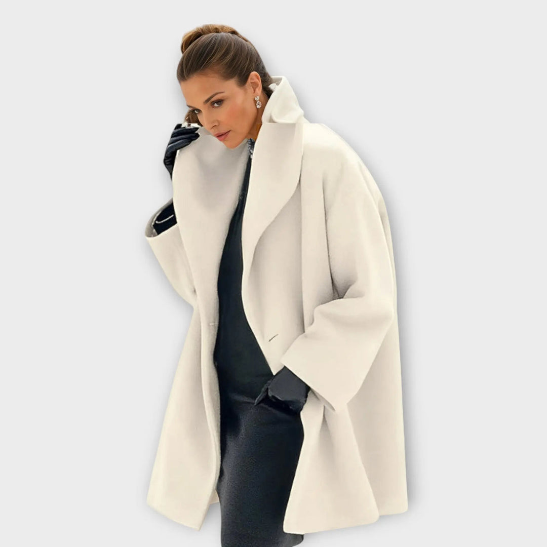 Juliette | Women's Wrap Coat with Draped Collar