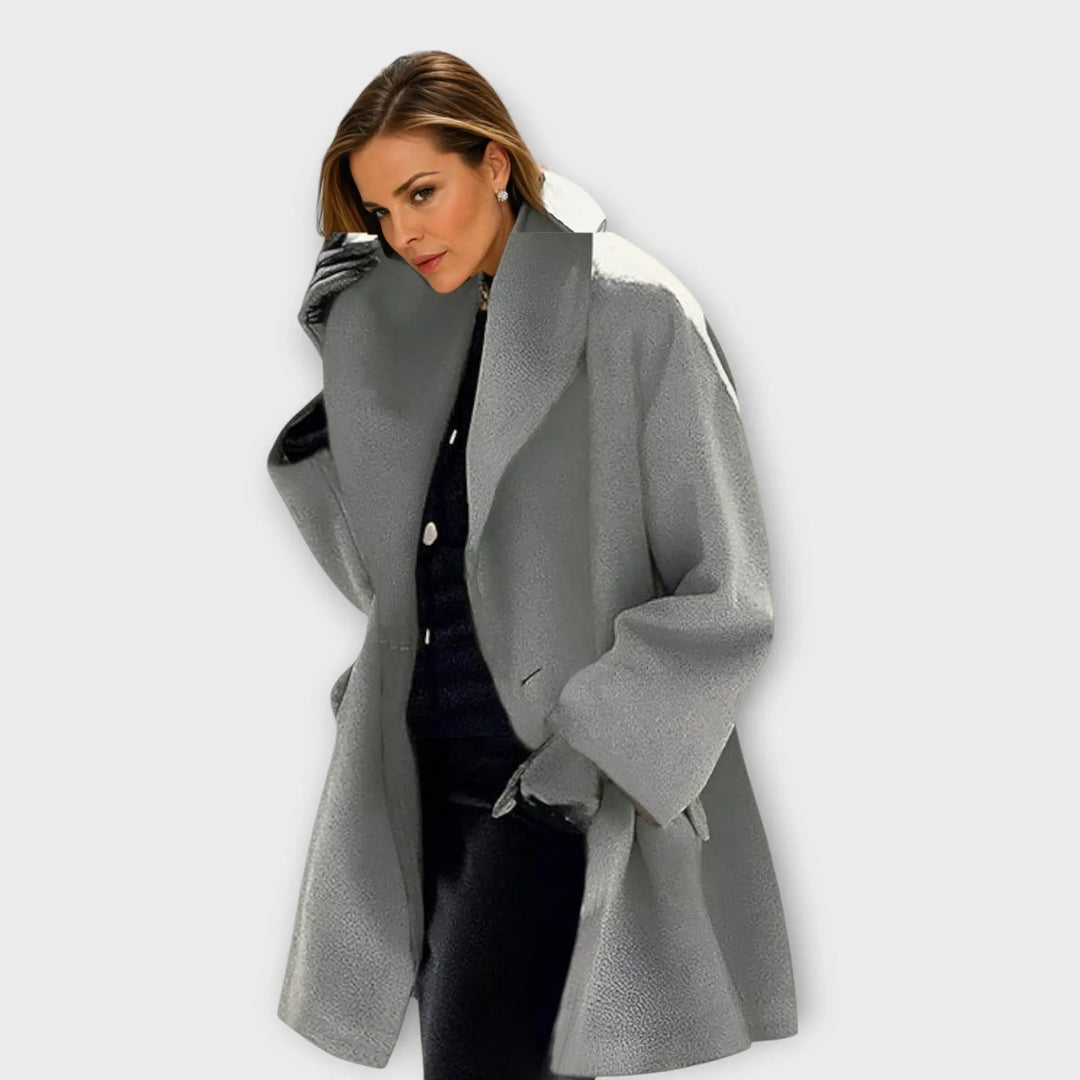 Juliette | Women's Wrap Coat with Draped Collar