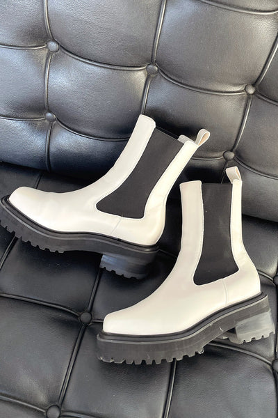 Sophia | Two-Tone Ankle Boots