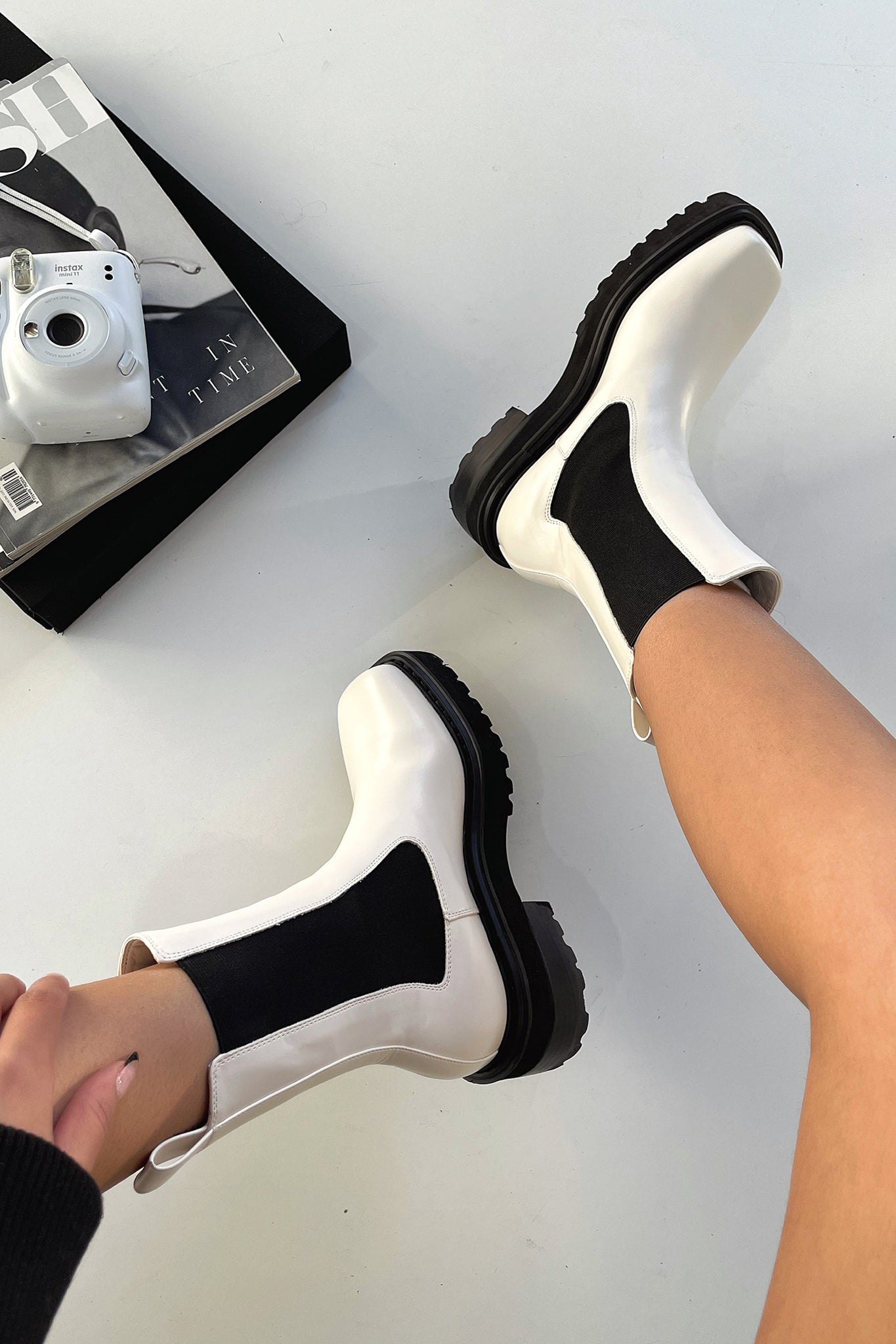 Sophia | Two-Tone Ankle Boots