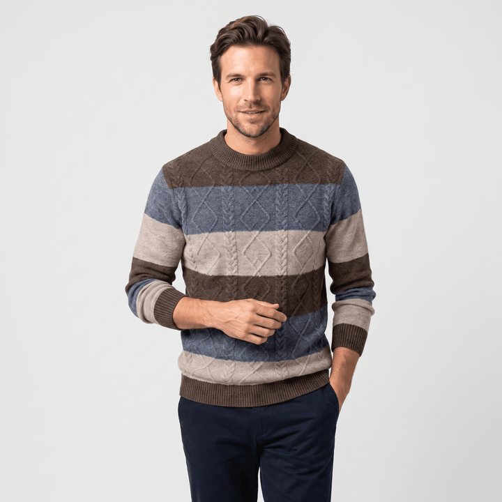 Jofroi | Men's Wide Block Stripe Sweater