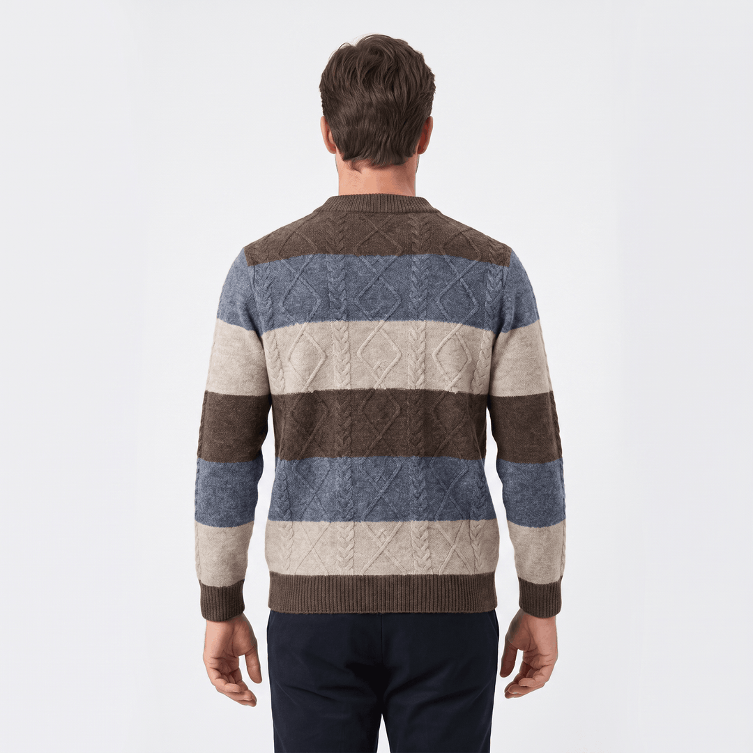 Jofroi | Men's Wide Block Stripe Sweater