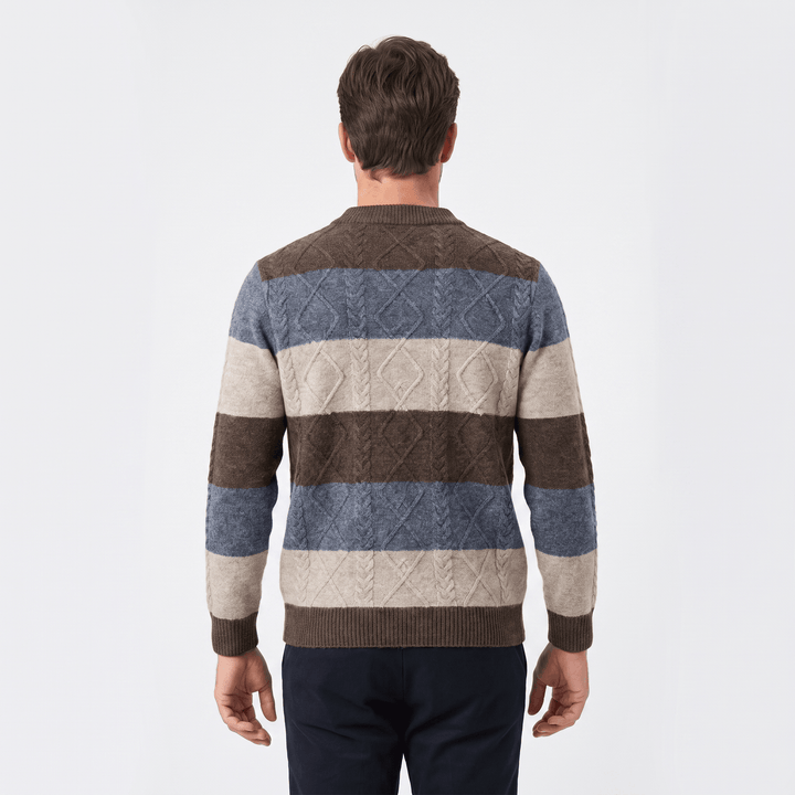 Jofroi | Men's Wide Block Stripe Sweater