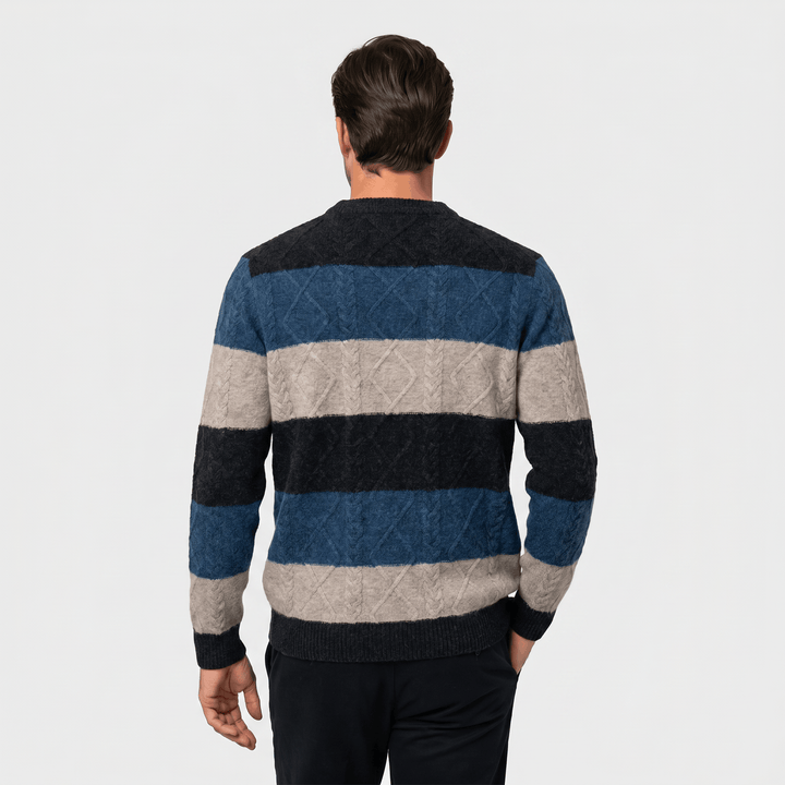Jofroi | Men's Wide Block Stripe Sweater