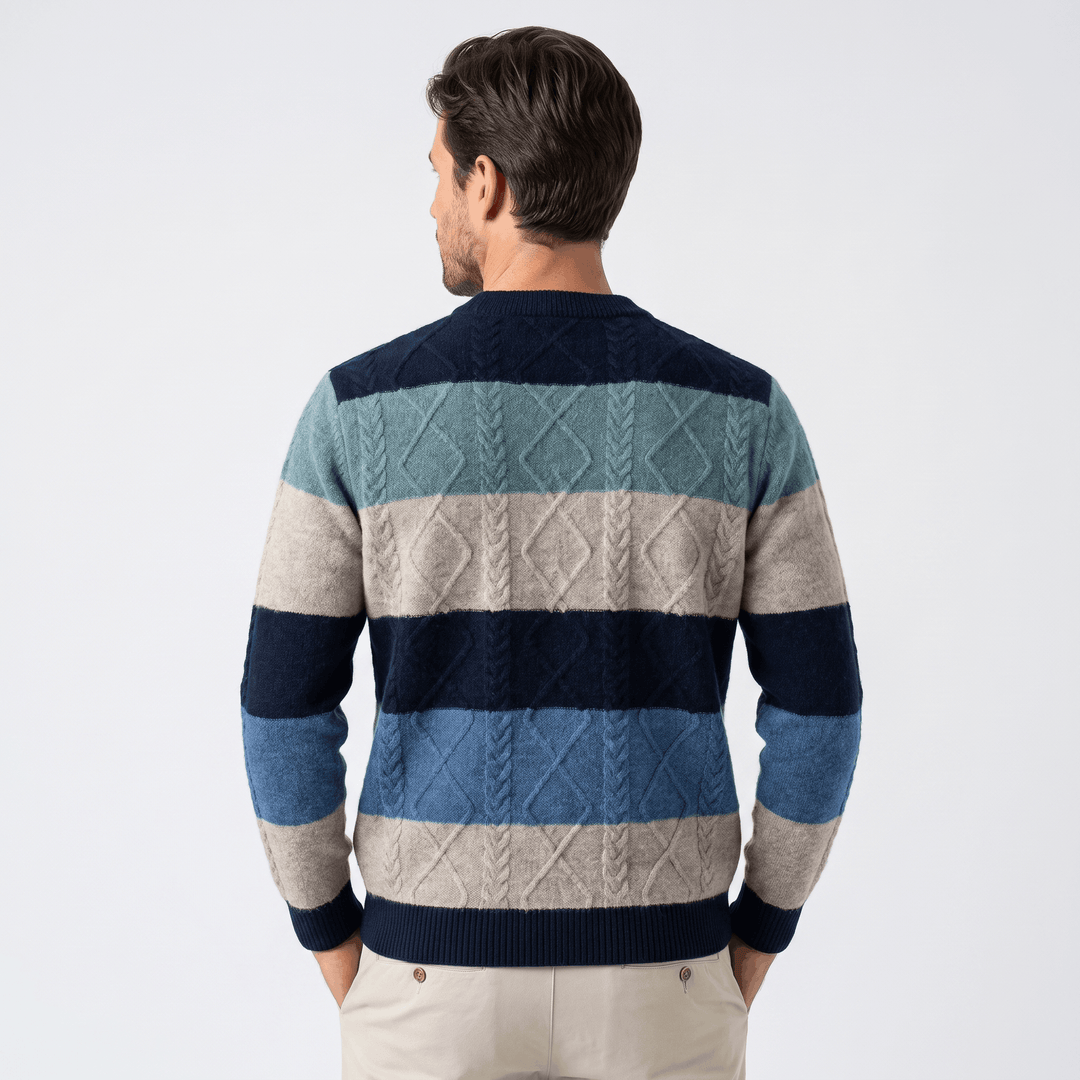 Jofroi | Men's Wide Block Stripe Sweater