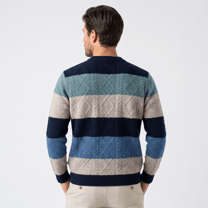 Jofroi | Men's Wide Block Stripe Sweater