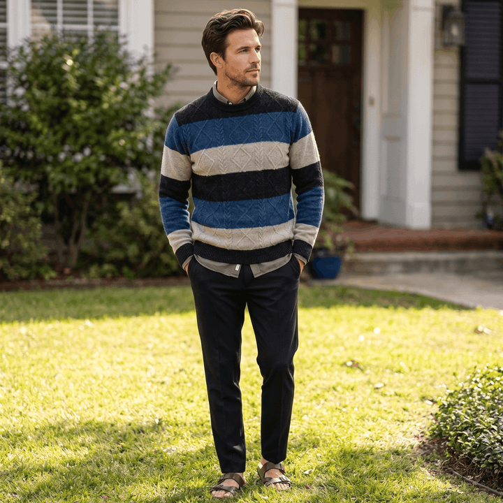 Jofroi | Men's Wide Block Stripe Sweater