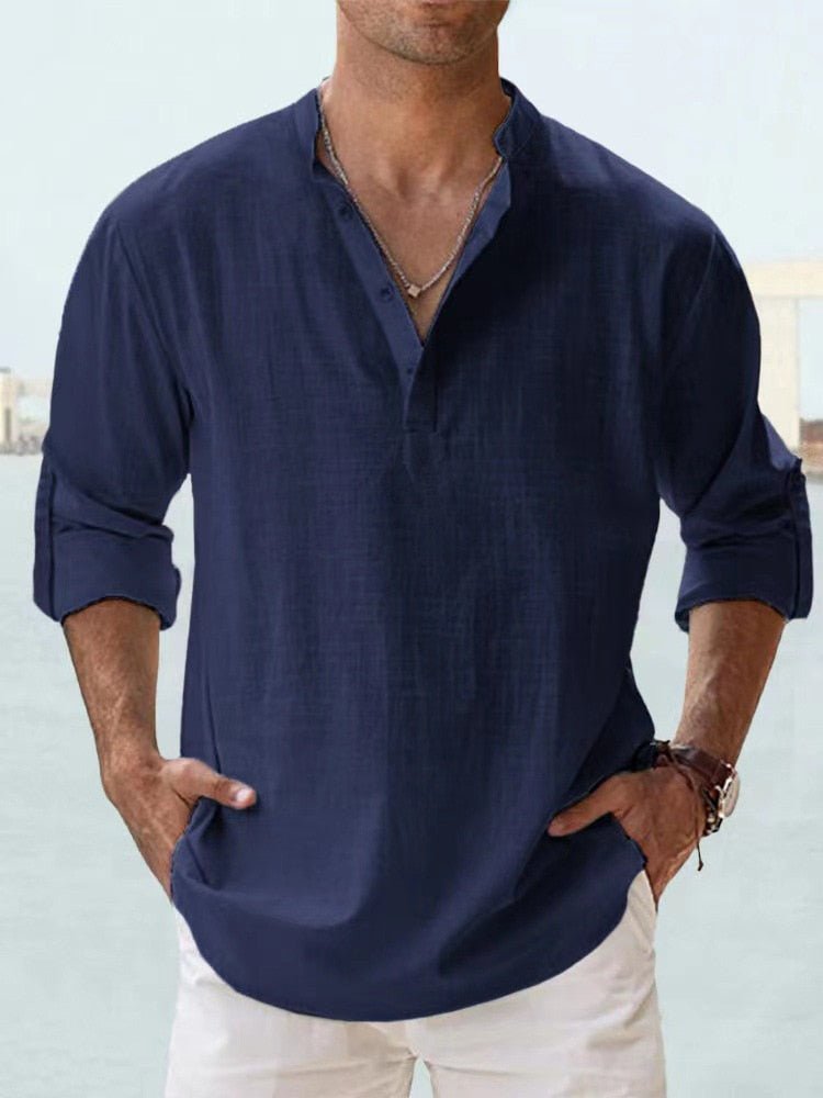 Jonas | Men's Casual Breathable Faux Linen Summer Shirt