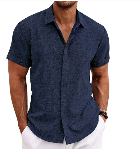 Jordan | Men's Lightweight Linen Short Sleeve Button Down Shirt
