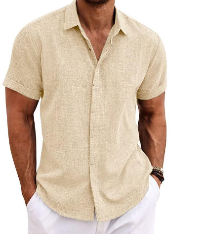 Jordan | Men's Lightweight Linen Short Sleeve Button Down Shirt