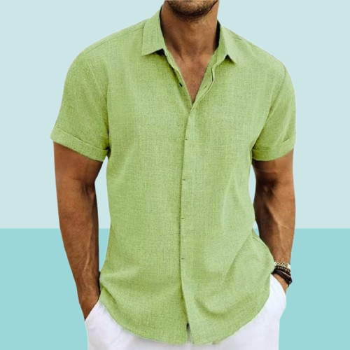 Jordan | Men's Lightweight Linen Short Sleeve Button Down Shirt