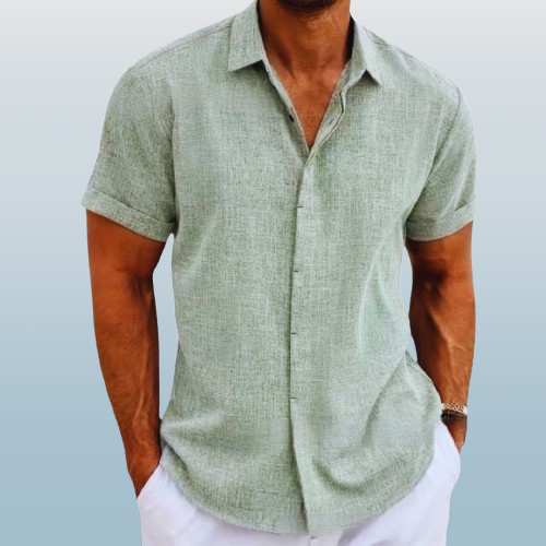 Jordan | Men's Lightweight Linen Short Sleeve Button Down Shirt