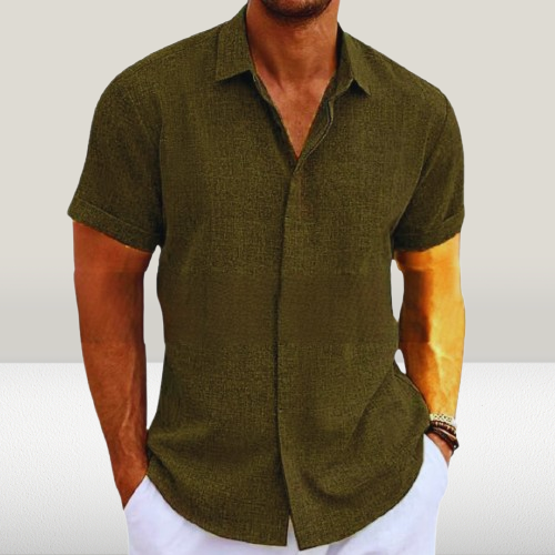 Jordan | Men's Lightweight Linen Short Sleeve Button Down Shirt