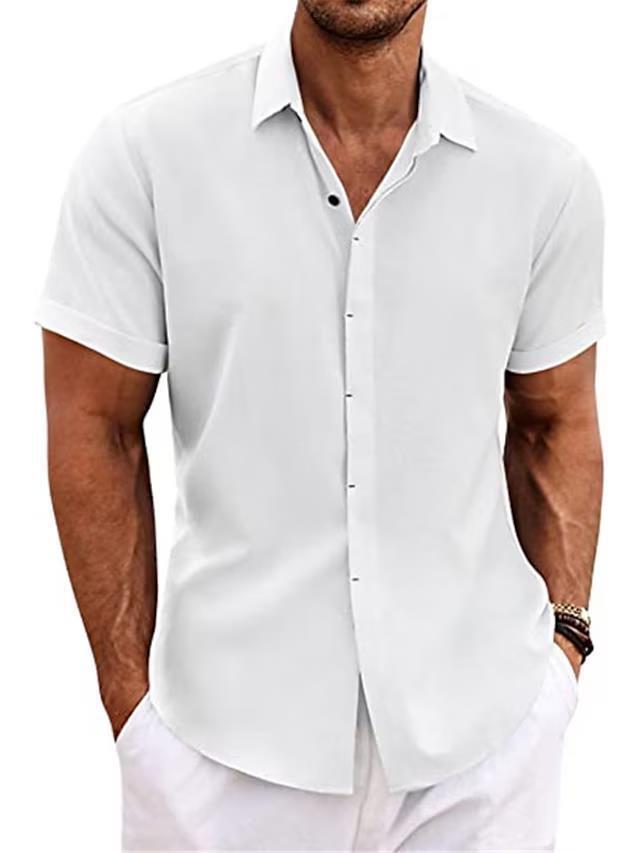 Jordan | Men's Lightweight Linen Short Sleeve Button Down Shirt