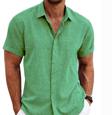 Jordan | Men's Lightweight Linen Short Sleeve Button Down Shirt