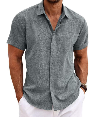 Jordan | Men's Lightweight Linen Short Sleeve Button Down Shirt