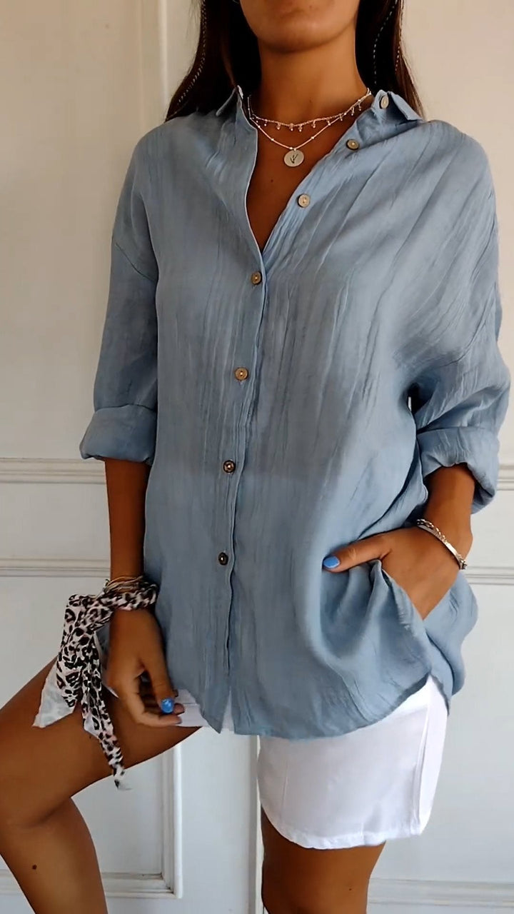 Women's Button-Front Shirt for Summer