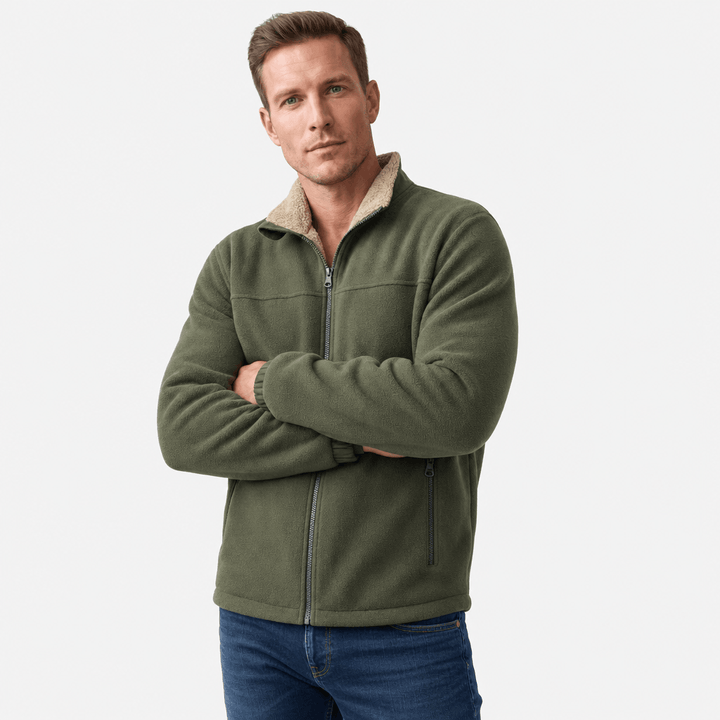 Julius | Men's Borg-Lined Half-Zip Jacket