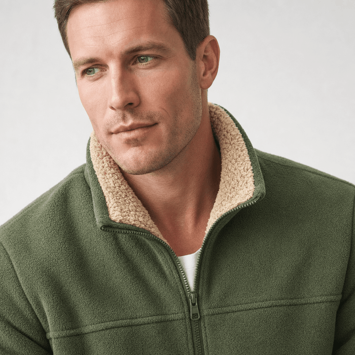 Julius | Men's Borg-Lined Half-Zip Jacket