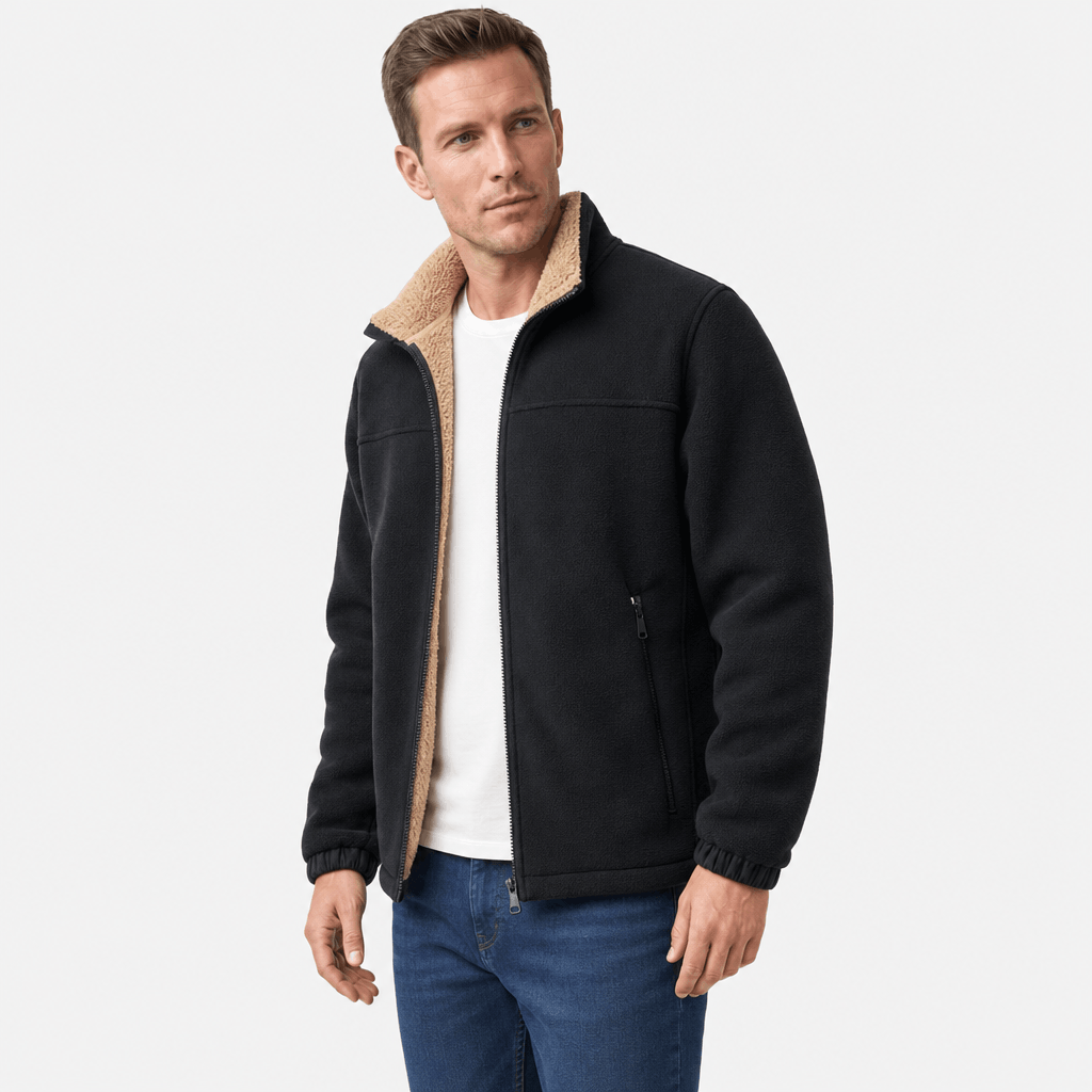 Julius | Men's Borg-Lined Half-Zip Jacket