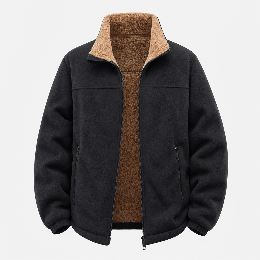 Julius | Men's Borg-Lined Half-Zip Jacket