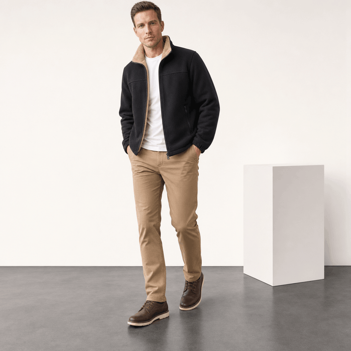 Julius | Men's Borg-Lined Half-Zip Jacket