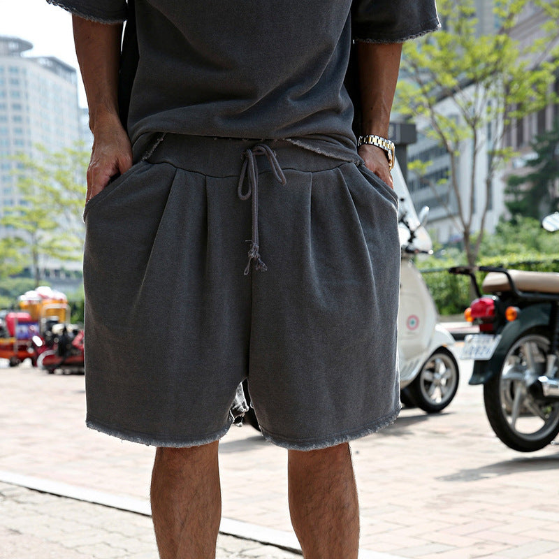 Kenji | Men's Loose Fit Cotton Tee and Shorts Set