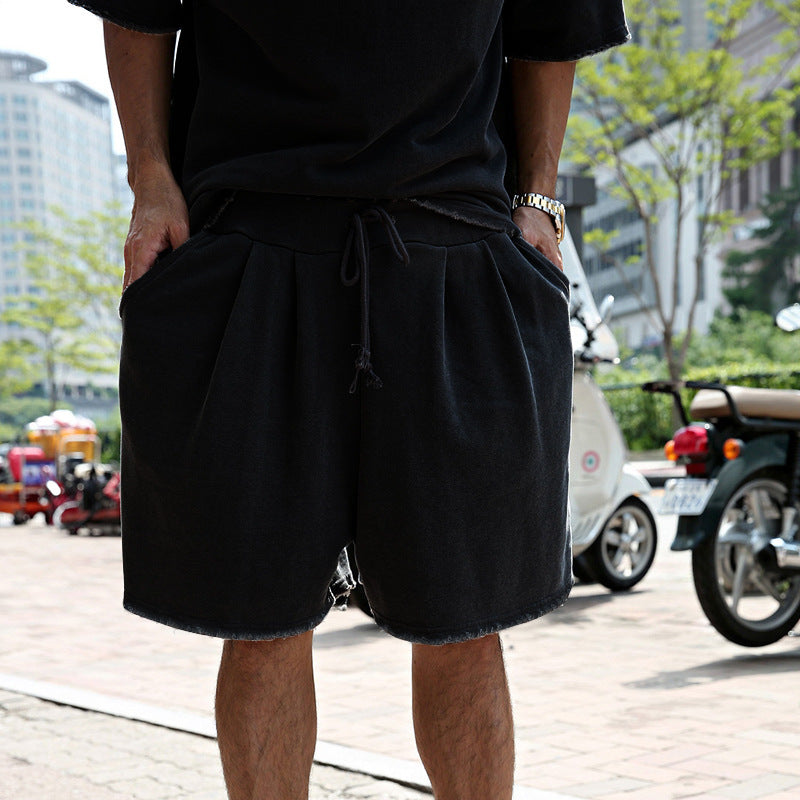 Kenji | Men's Loose Fit Cotton Tee and Shorts Set