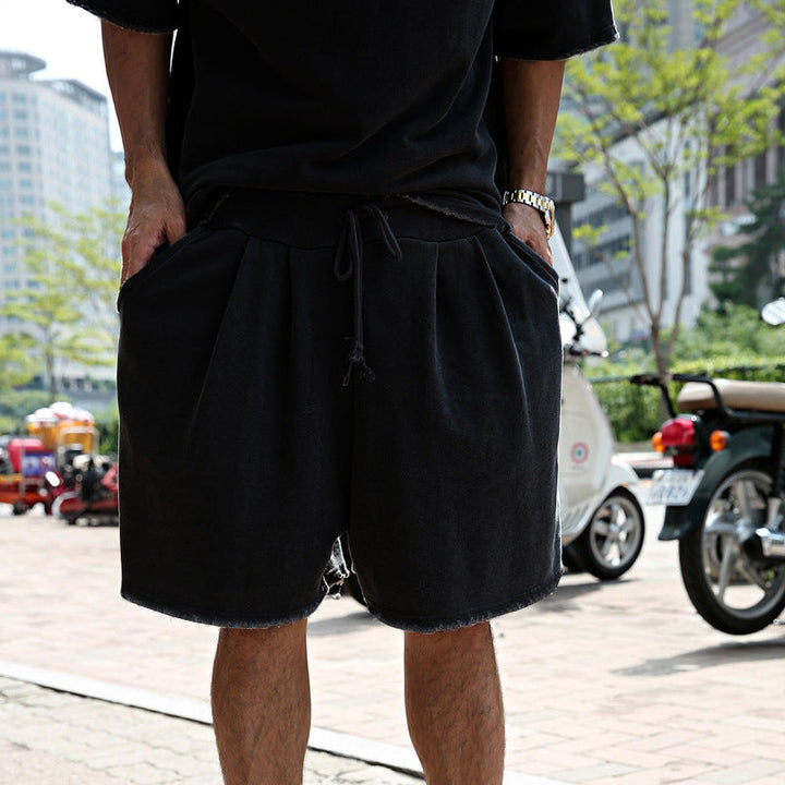 Kenji | Men's Loose Fit Cotton Tee and Shorts Set