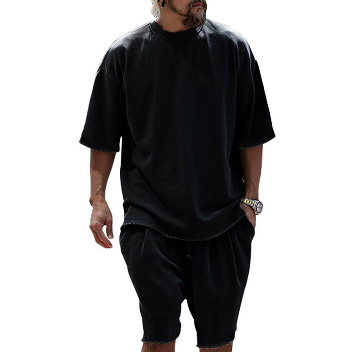 Kenji | Men's Loose Fit Cotton Tee and Shorts Set