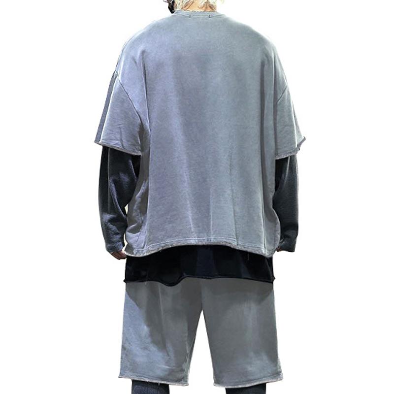Kenji | Men's Loose Fit Cotton Tee and Shorts Set