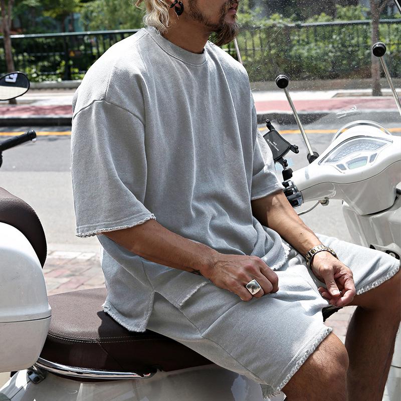 Kenji | Men's Loose Fit Cotton Tee and Shorts Set