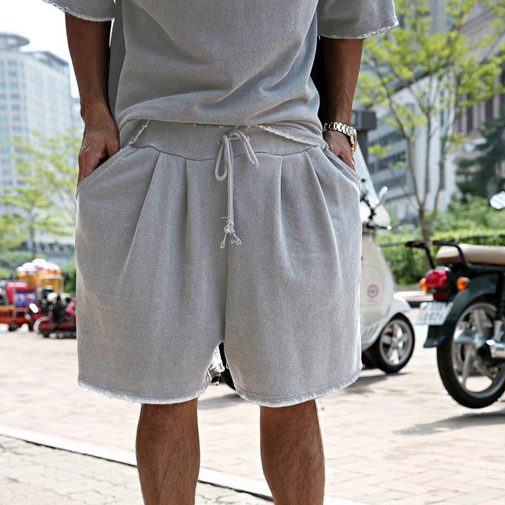 Kenji | Men's Loose Fit Cotton Tee and Shorts Set