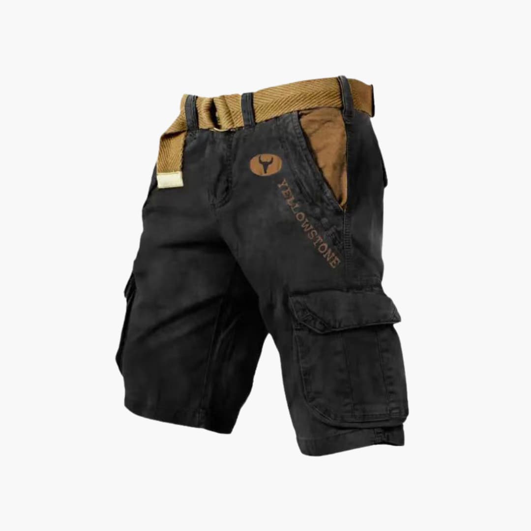 Lance | Men's Belted Multi-Pocket Loose Cargo Shorts
