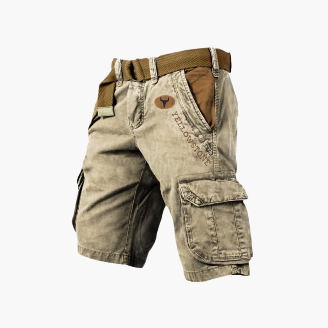 Lance | Men's Belted Multi-Pocket Loose Cargo Shorts