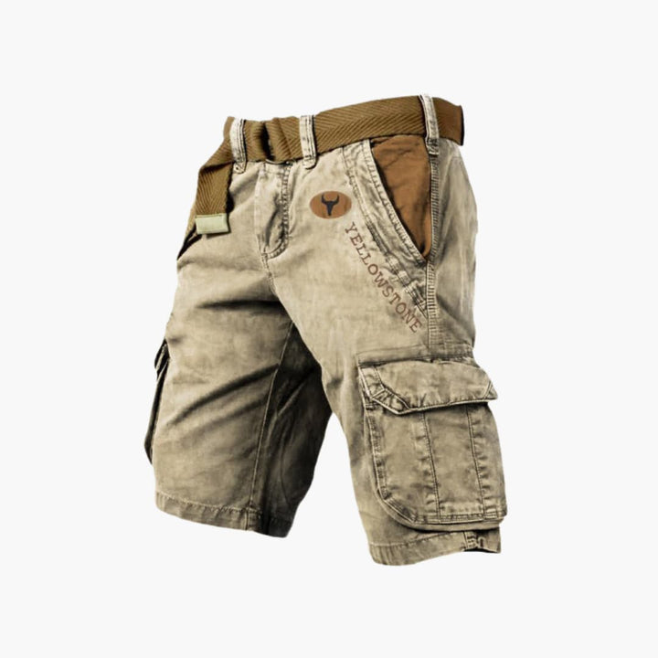 Lance | Men's Belted Multi-Pocket Loose Cargo Shorts