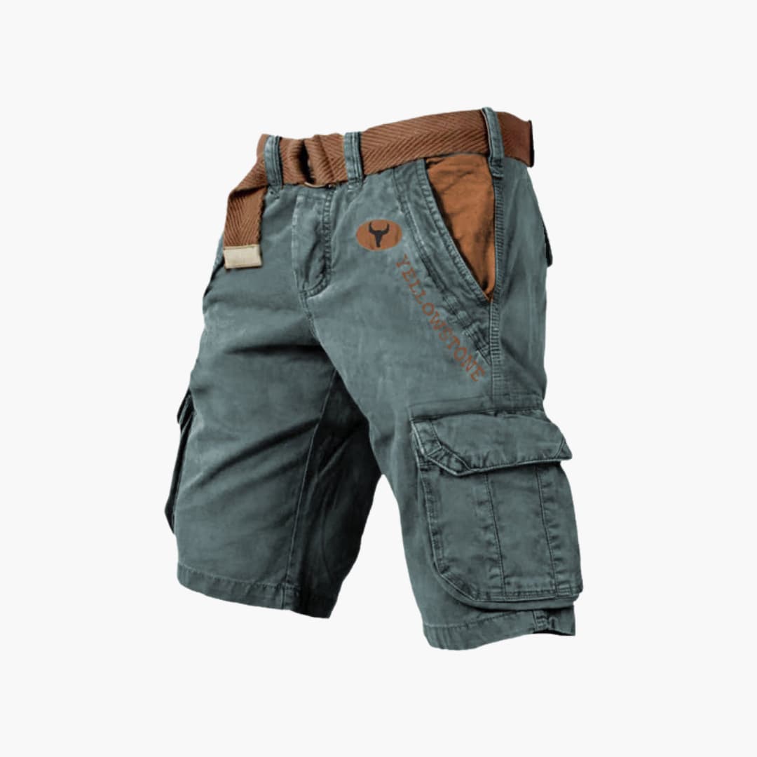 Lance | Men's Belted Multi-Pocket Loose Cargo Shorts