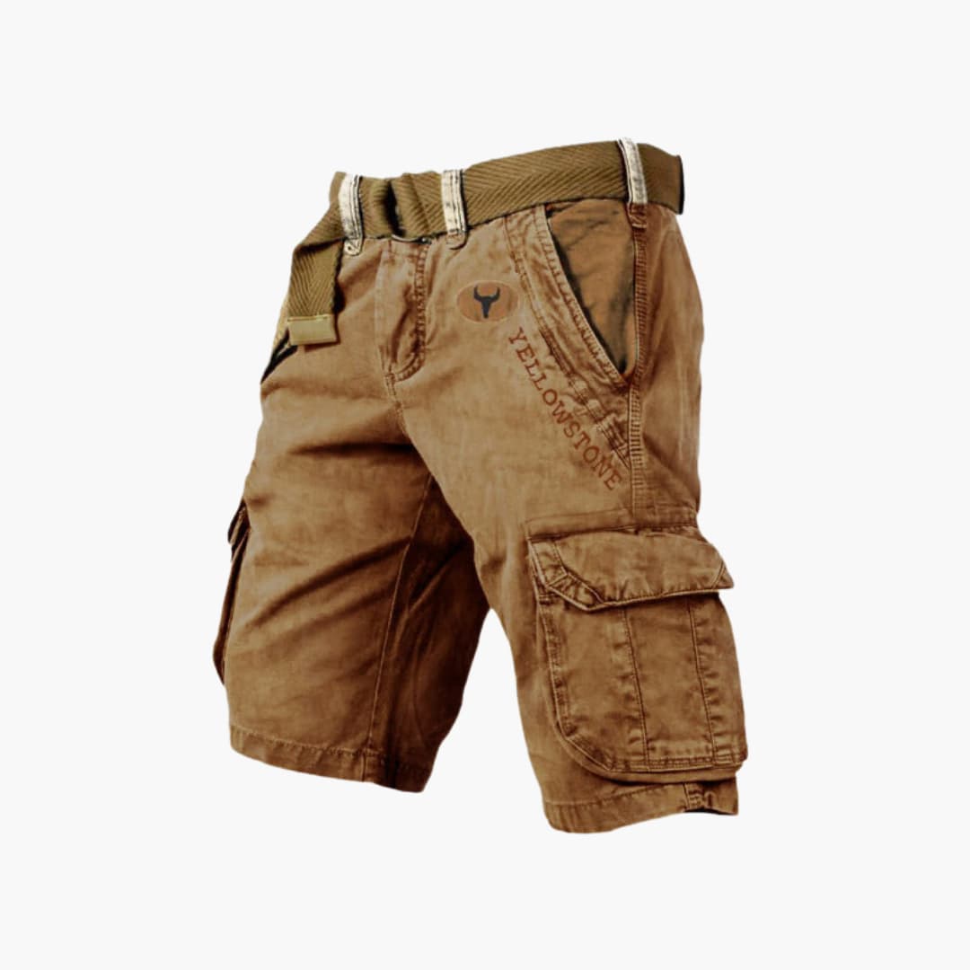 Lance | Men's Belted Multi-Pocket Loose Cargo Shorts