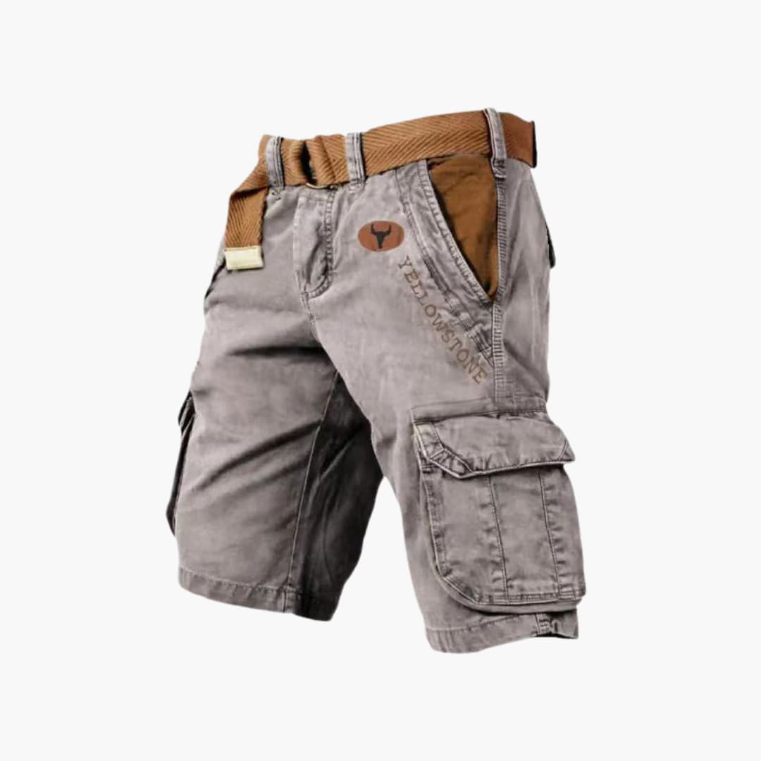 Lance | Men's Belted Multi-Pocket Loose Cargo Shorts