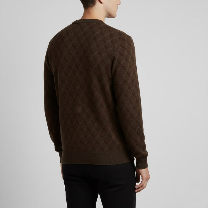 Lancelin | Men's Diamond Lattice Knit Sweater