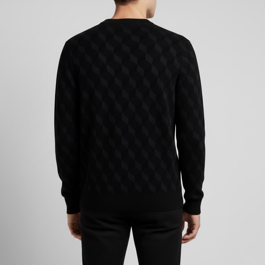 Lancelin | Men's Diamond Lattice Knit Sweater