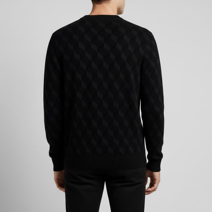 Lancelin | Men's Diamond Lattice Knit Sweater