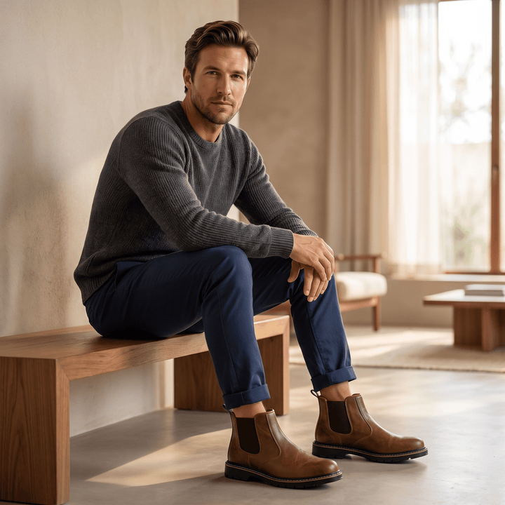 Landric | Men's Lugged Chelsea Work Boots