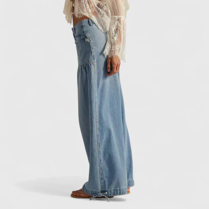 Lani | Women's Bohemian Wide-Leg Pleated Pants