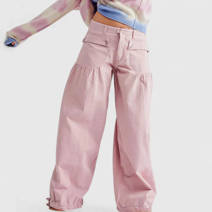Lani | Women's Bohemian Wide-Leg Pleated Pants