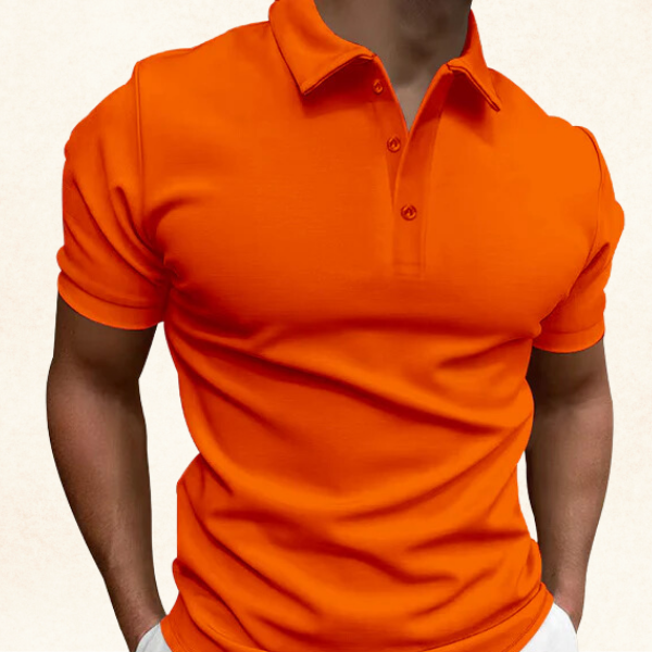 Laurence | Men's Textured Pique Knit Short Sleeve Polo Shirt