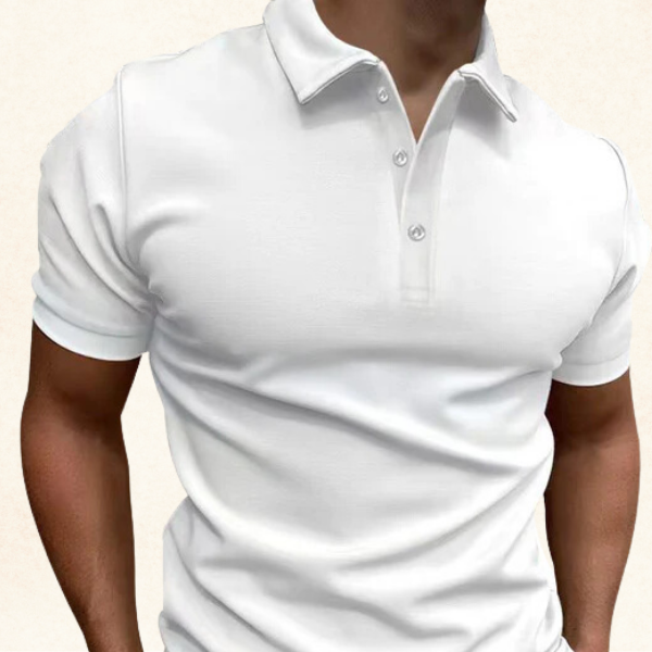 Laurence | Men's Textured Pique Knit Short Sleeve Polo Shirt